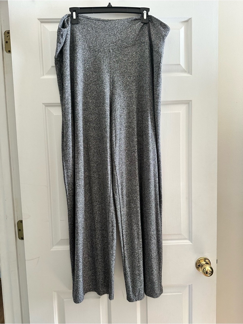 J. Jill Wide-Leg Knit Pants in Heather Gray